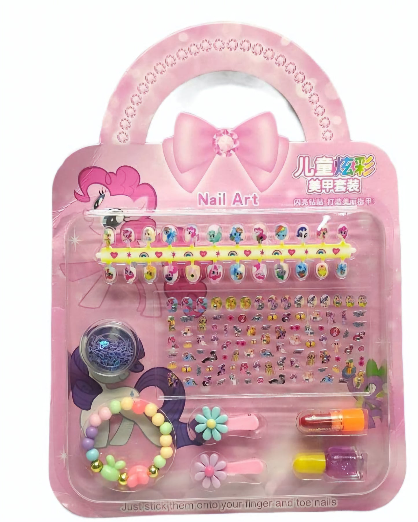 NAIL BOUTIQUE NAIL ART SET WITH 24 NAILS WITH STICKER FOR GIRLS 1-6 YEARS