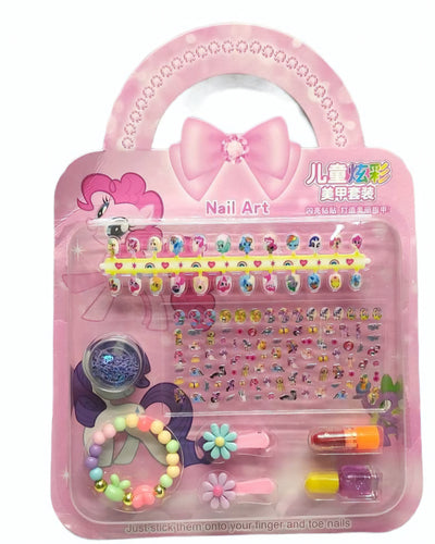 NAIL BOUTIQUE NAIL ART SET WITH 24 NAILS WITH STICKER FOR GIRLS 1-6 YEARS