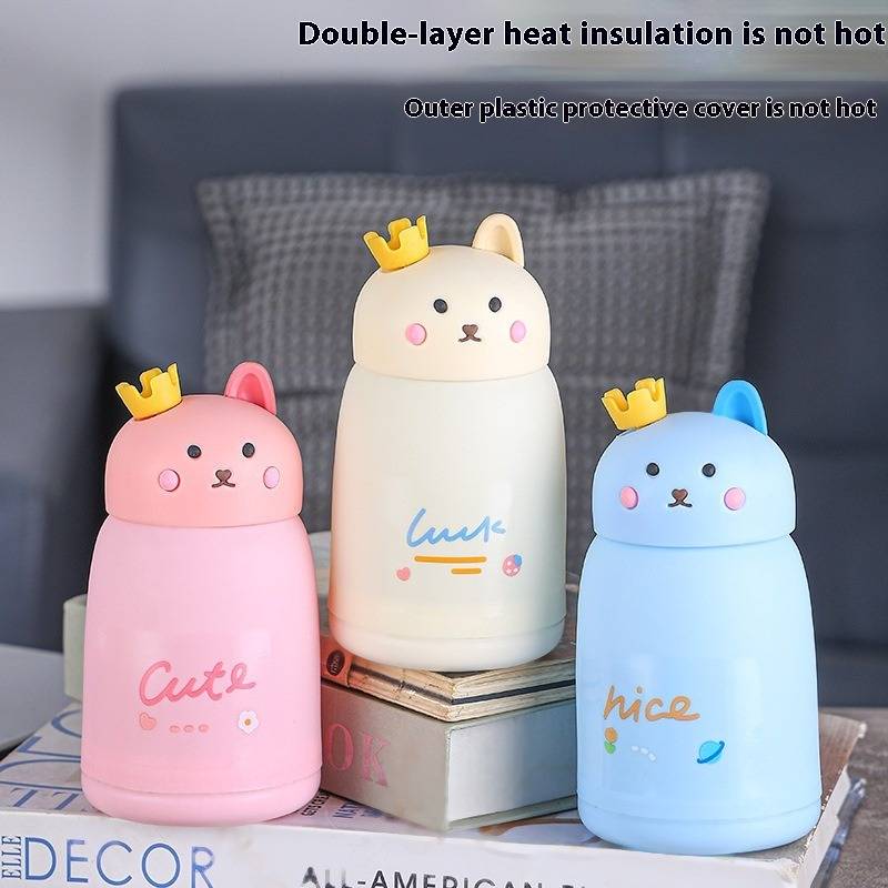 CUTE RABBIT GLASS WATER BOTTLE 330 ML
