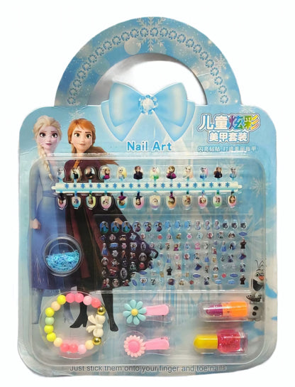 NAIL BOUTIQUE NAIL ART SET WITH 24 NAILS WITH STICKER  FOR GIRLS 1-6 YEARS